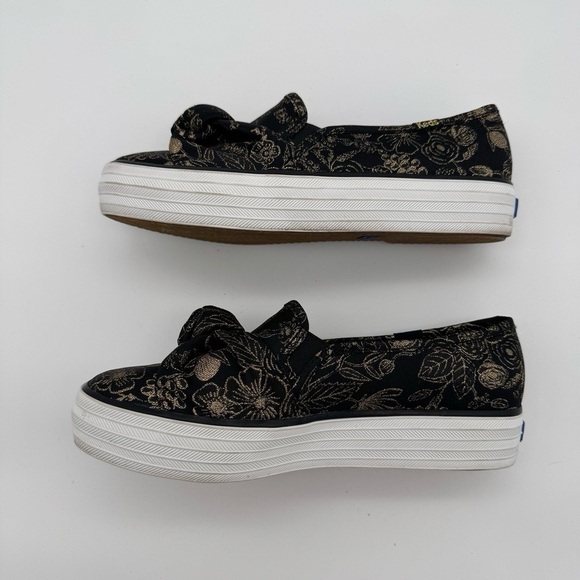Keds X Rifle Paper Co Triple Decker Colette Jacquard Sneakers Slip On Shoes 6 - Picture 9 of 13